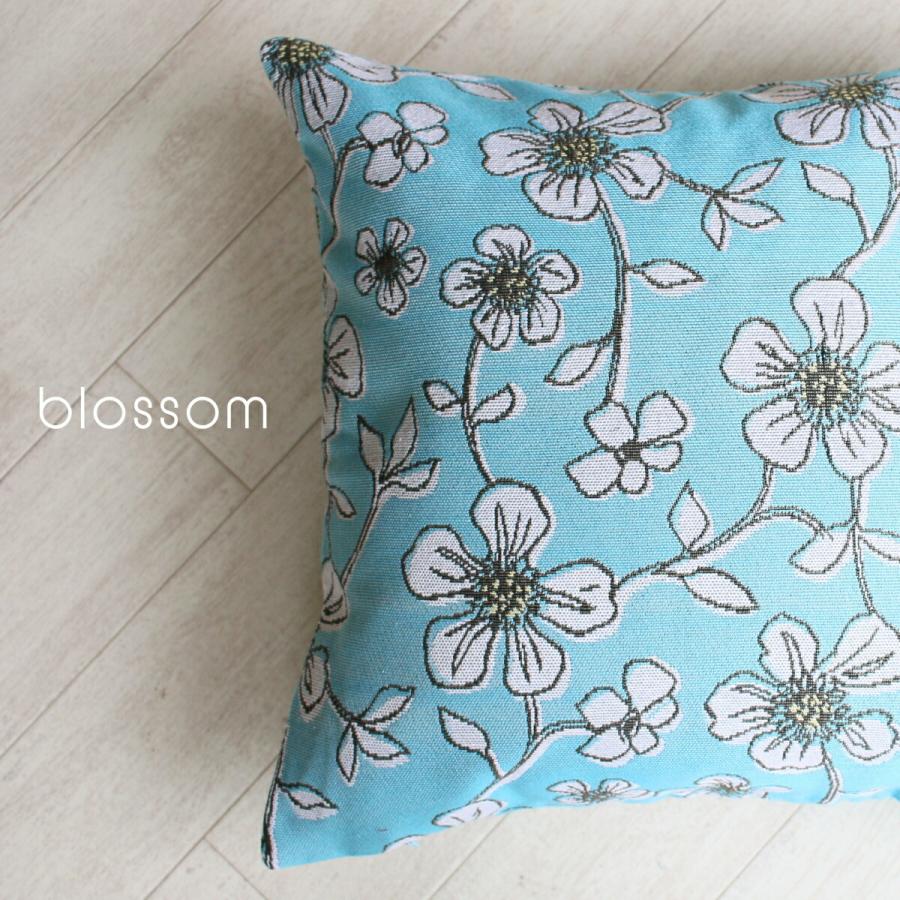 クッションカバー 45×45cm ロッコ 雑貨 おしゃれ 花柄 カフェ 鳥