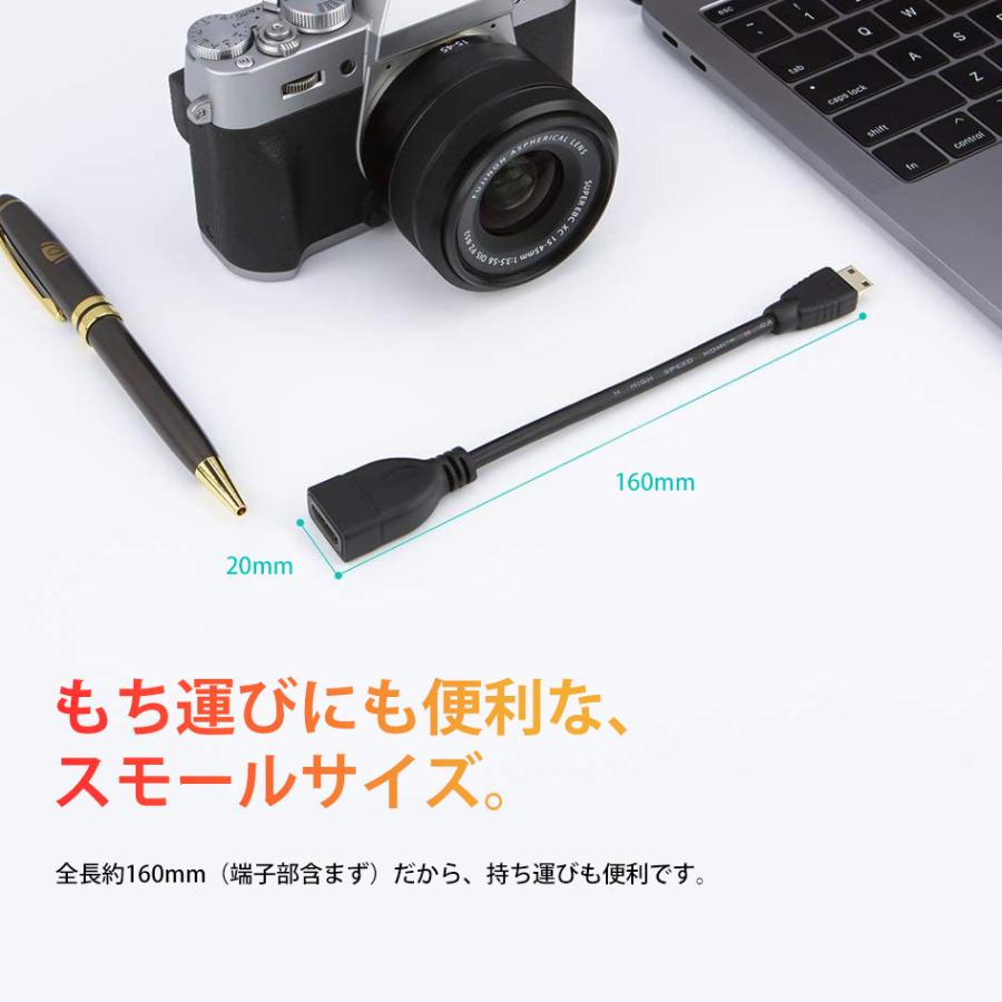 VISION MiniHDMI to HDMI 変換アダプタ HDMI2.0対応 コンバータ