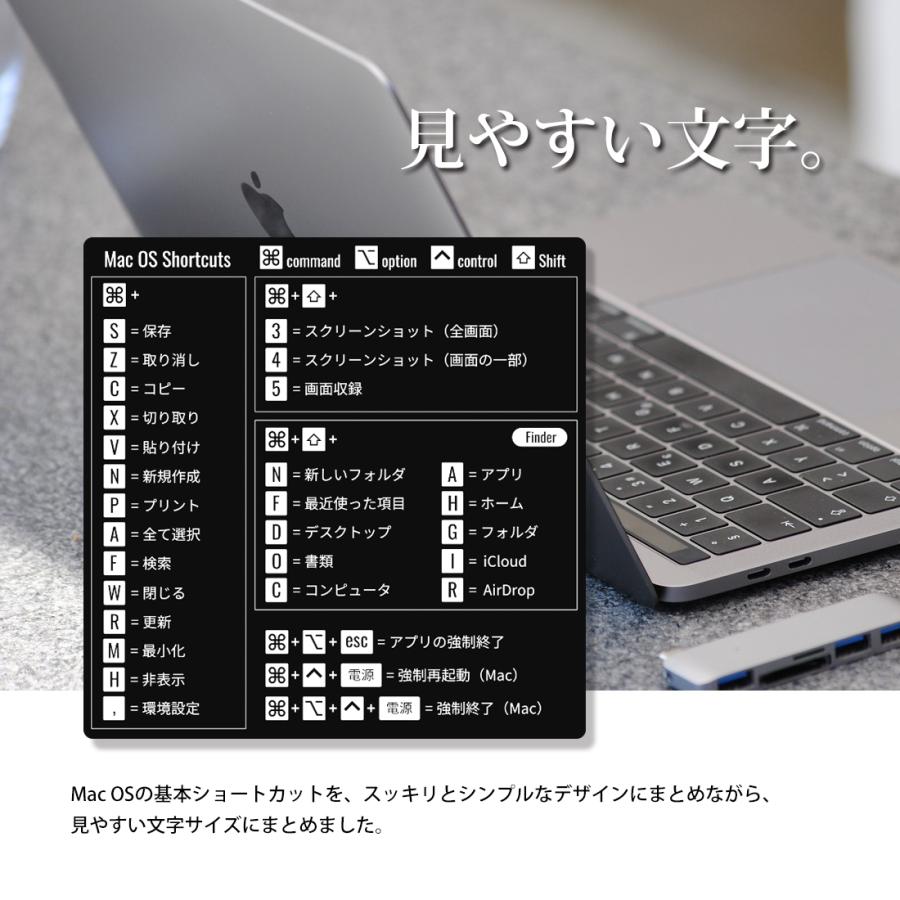 Mac OS ショートカット キー ステッカー コマンド入力 キーボード