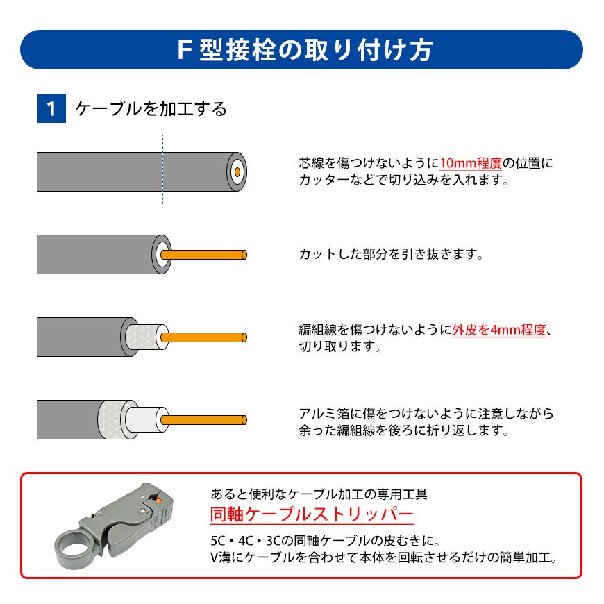 防水接栓用 圧着ペンチ 圧縮工具 アンテナケーブル 同軸ケーブル 地上デジタル 地デジ Bs Cs Tv テレビ 4k8k対応 F型防水接栓 5c用 10個付き 送料無料 Bb Tvz Twpp Beebraxs 通販 Yahoo ショッピング