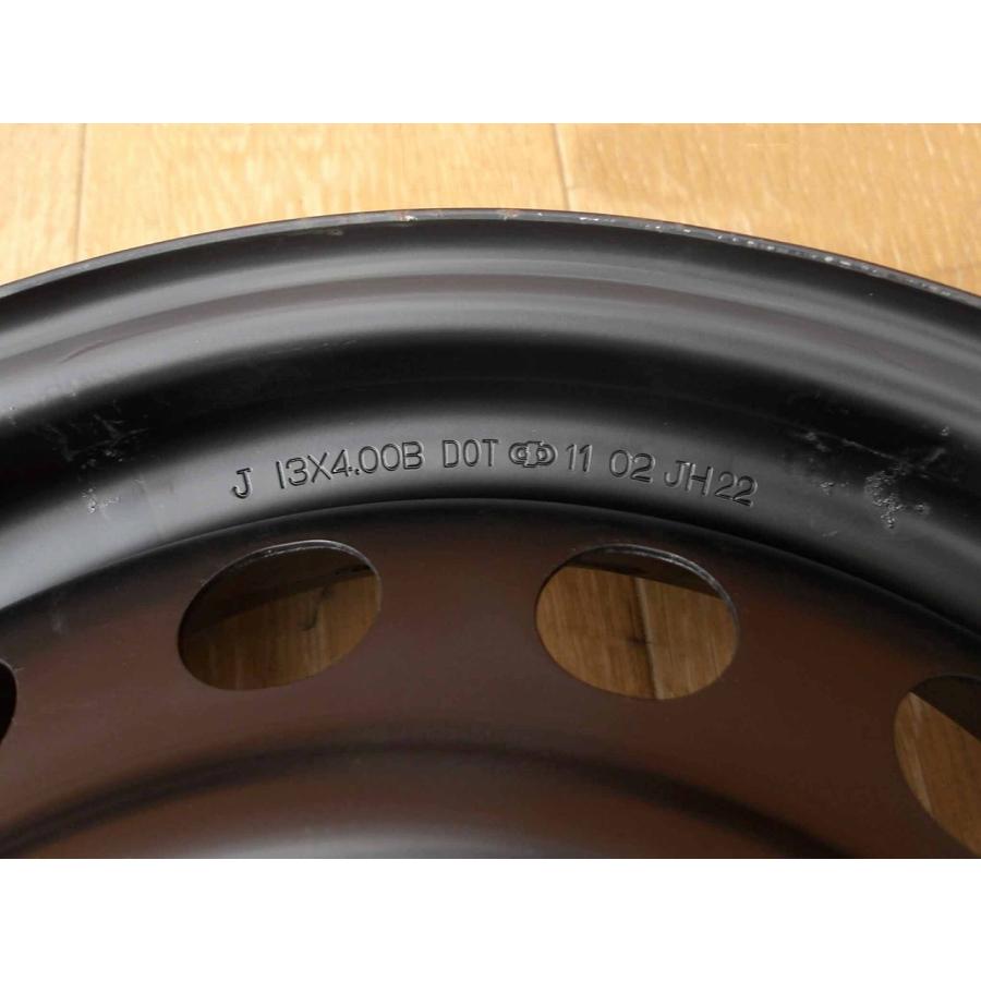 H23 エブリィ DA64V J13×4.00B/4穴 スチールホイール2本/タイヤ