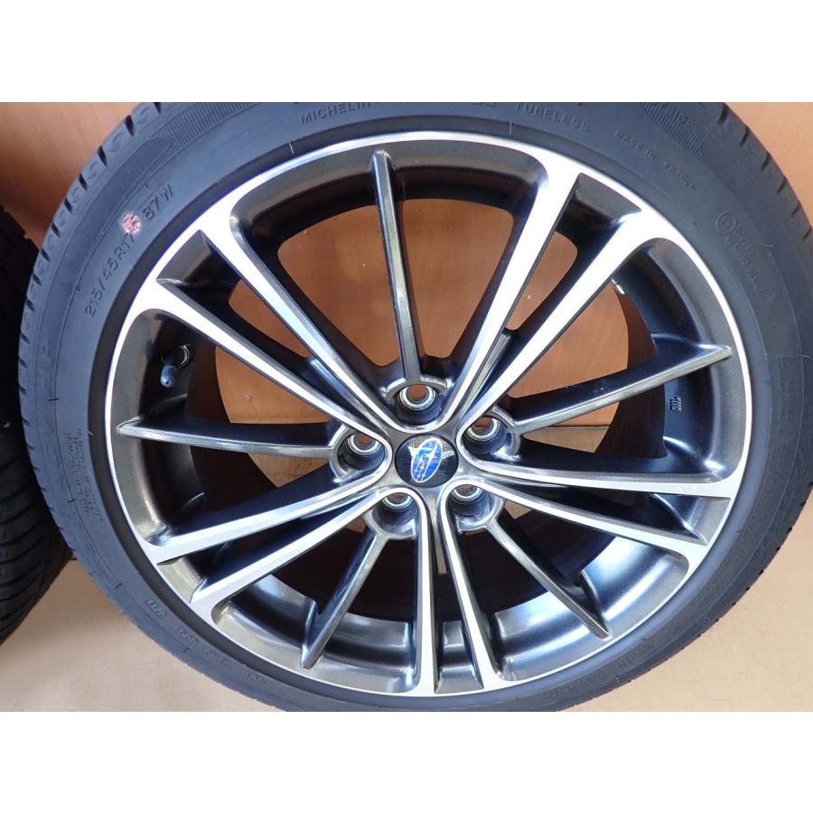 H25 BRZ ZC6 Michelin/215/45R17/2013年製/17×7J/オフセット:48/5穴/PCD=100/タイヤ・ホイール2本セットの画像