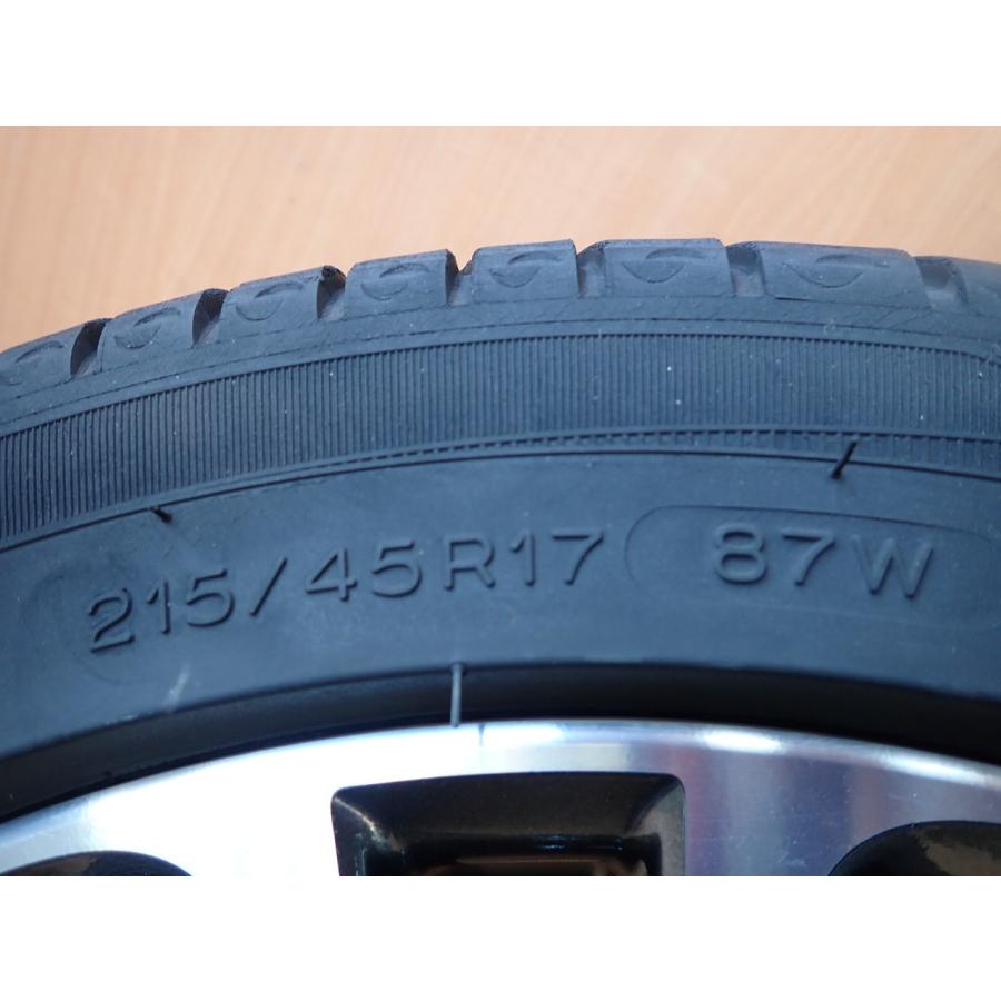 H25 BRZ ZC6 Michelin/215/45R17/2013年製/17×7J/オフセット:48/5穴/PCD=100/タイヤ・ホイール2本セットの画像
