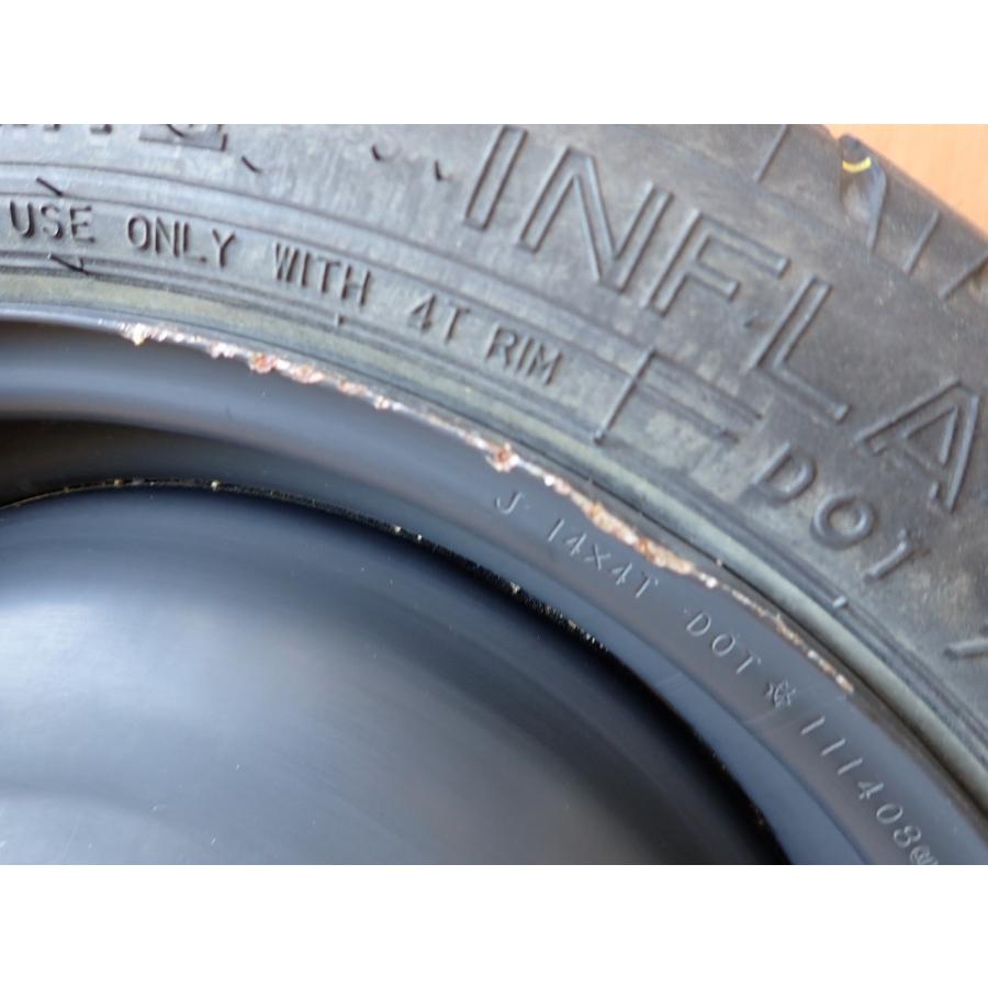 H20 bB QNC21 T115/70D14/2008年製/J14×4T/4穴/PCD=100/スペアタイヤ/SPタイヤ/テンパータイヤ 1本 |  | 03