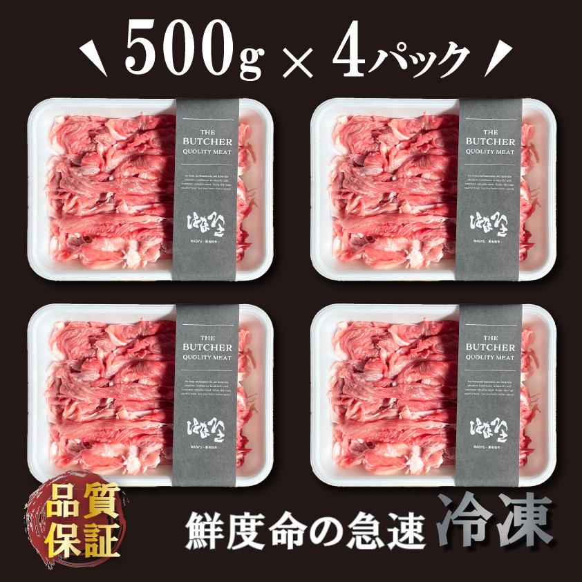 国産 豚肉 厳選切り落とし 上州三元もち豚 2kg OPEN記念セール 送料無料 小分け 500g × 4パック 業務用 訳あり 冷凍 | 上州もち豚 | 06