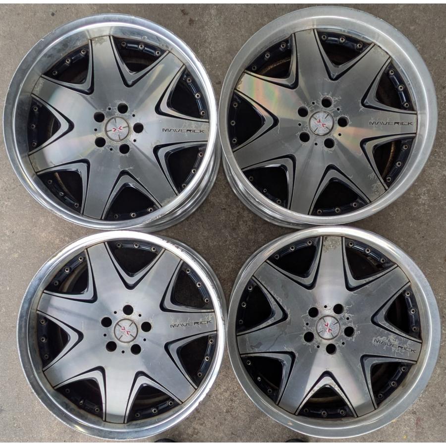 002【中古アルミホイール4本セット】マーベリック 107D 20×8.5J/9.5J 