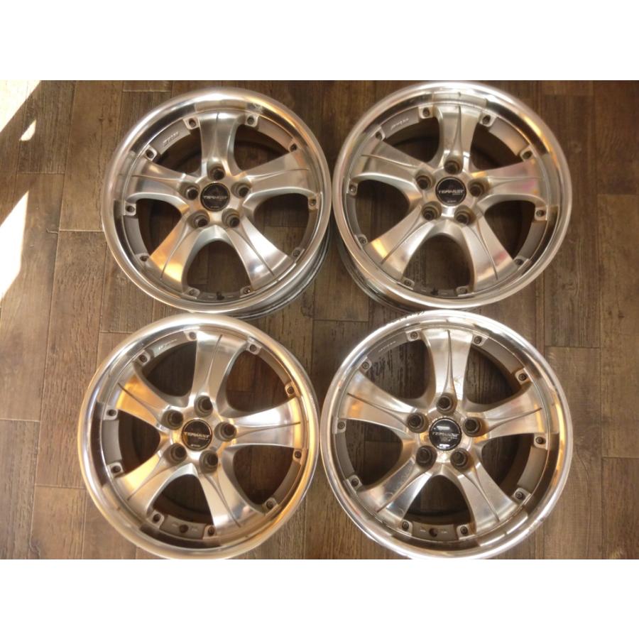 3.【中古品】WORK TERMIST 17×7.0 114.3-5H IN53 ハブ径73mm☆深リム 