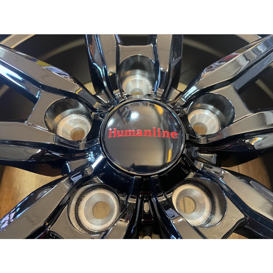 8「展示品」.Humanline HS-08  BK★16×6.5J 114.3-5+53 ハブ径73.2mm★ノア/ヴォクシー/スタッドレス用に♪4本セットの画像