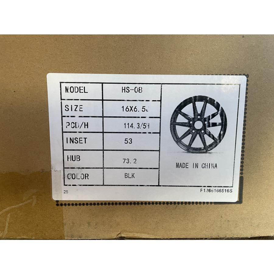 8「展示品」.Humanline HS-08  BK★16×6.5J 114.3-5+53 ハブ径73.2mm★ノア/ヴォクシー/スタッドレス用に♪4本セットの画像