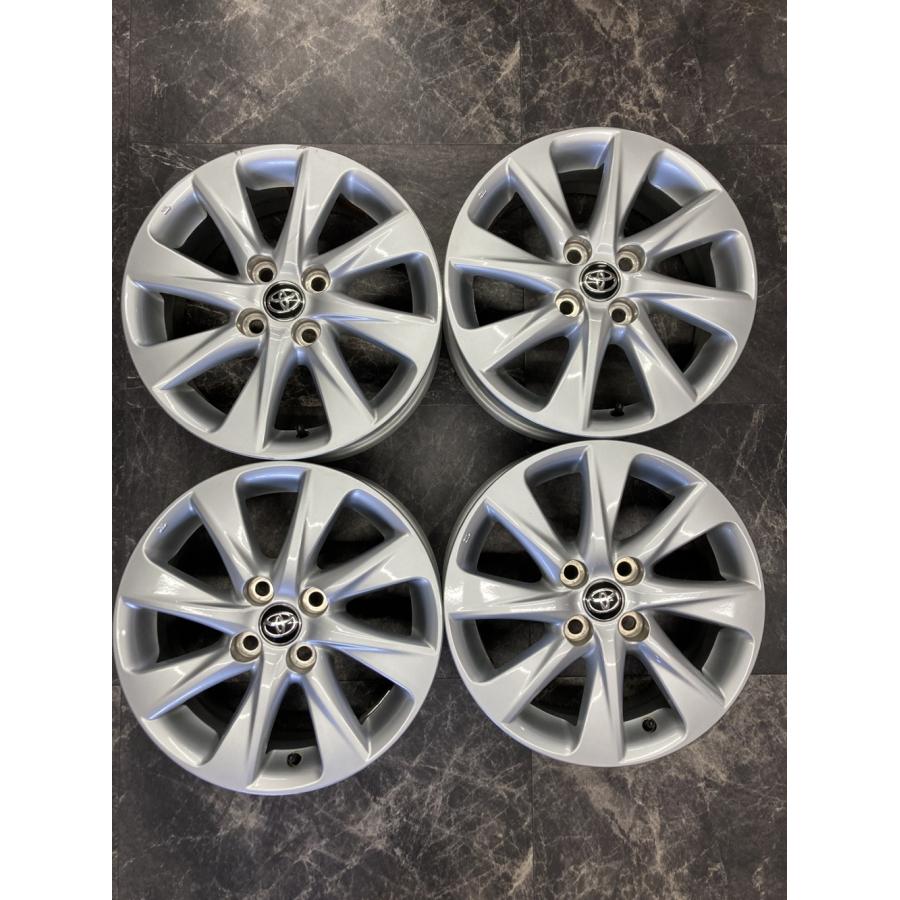 11【中古品4本セット】 アクア純正アルミ 15×6J 100-4 IN45 ハブ径約 