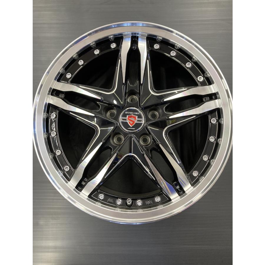 12【展示品4本セット】STEINER-LSV ブラックポリッシュ 17×7.0J 114.3 