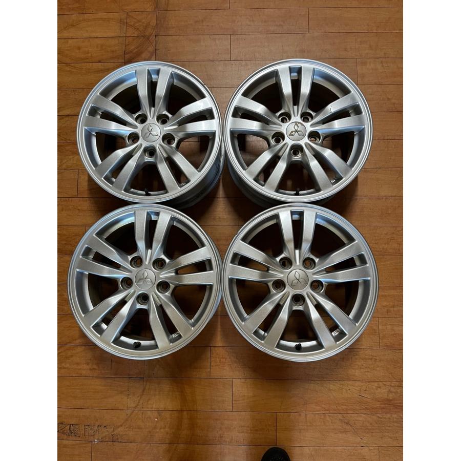 12【中古純正品4本セット】三菱 デリカ 16インチアルミ 16×6.5J 5H