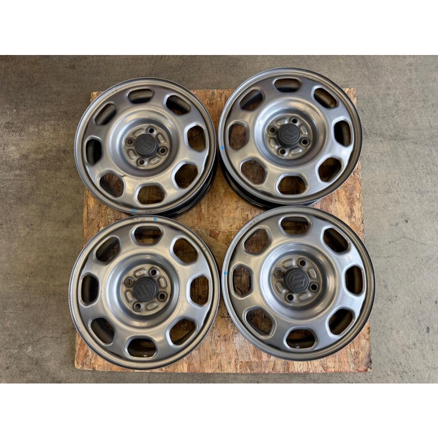 16【中古】スズキ ハスラー 純正鉄ホイール 15×4.5J 100-4H+45 ハブ径 