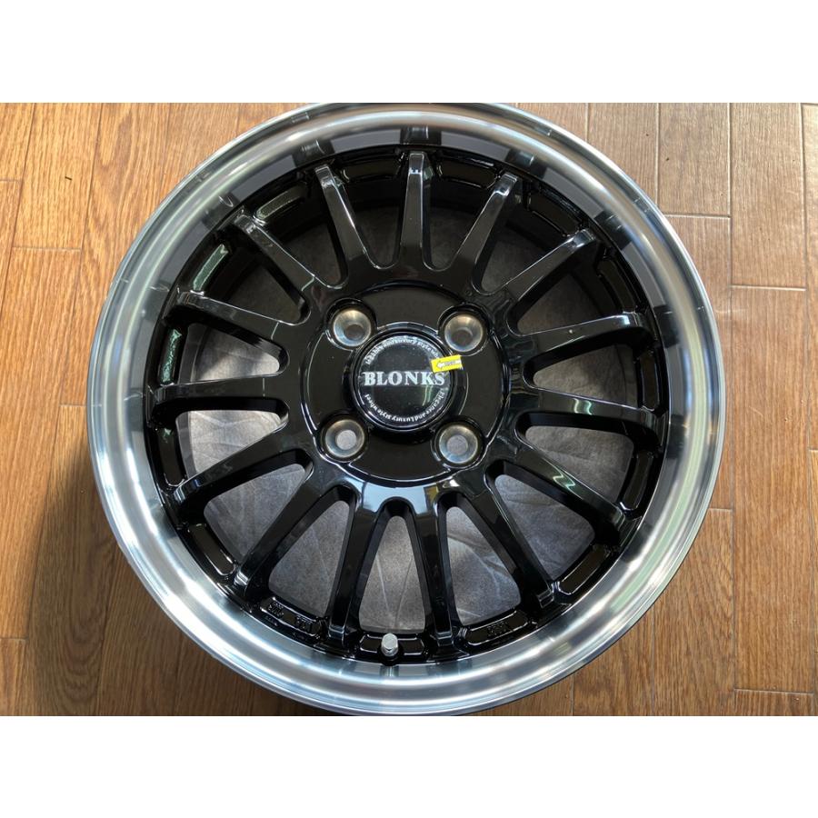 18 展示品 BLONKS TB-015F 14×4.5J 100-4H+45 ブラック/リムポリッシュ