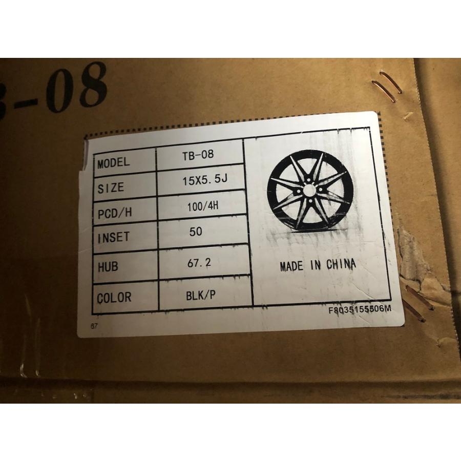 22展示品 BLONKS TB-08 15X5.5J 100-4H +50 ハブ径67.2ｍｍ 4本セット 即決価格！ ノートなどにオススメ！！の画像