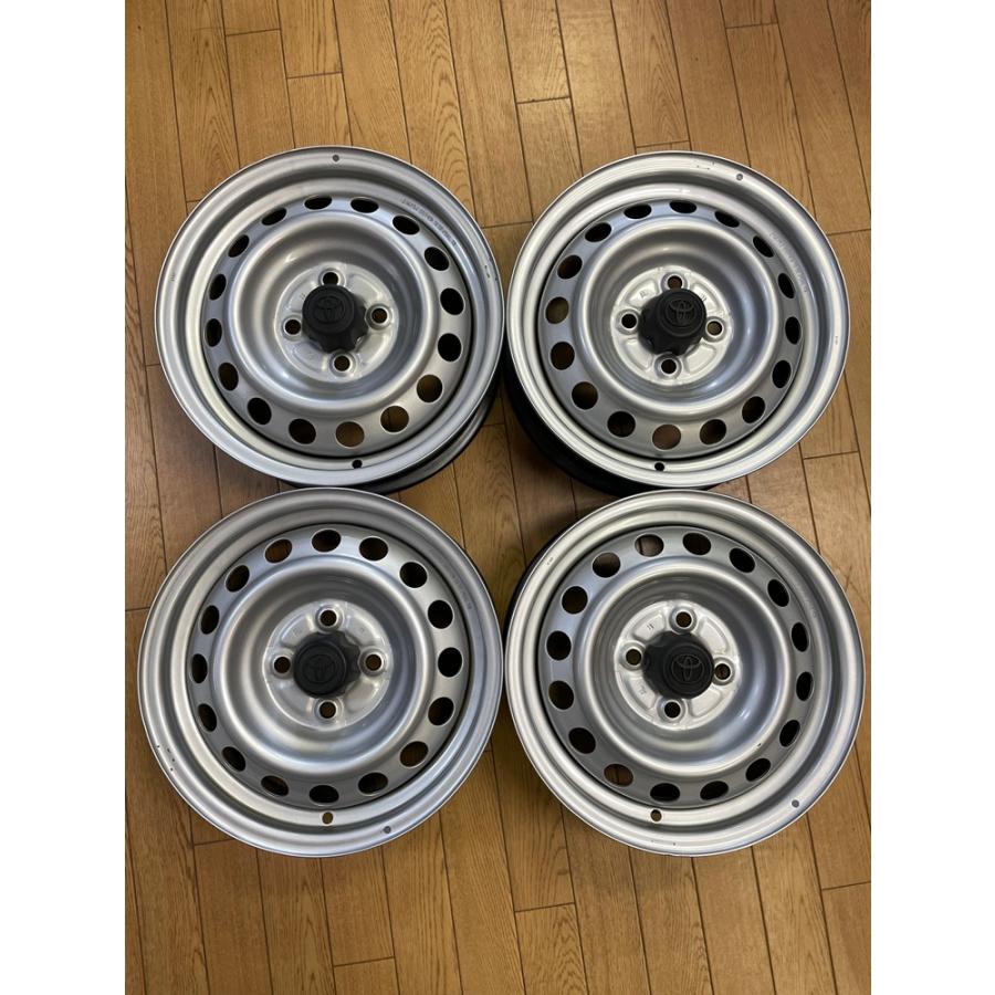 24【中古品】プロボックス純正スチールホイール 14×5J 100-4H+39 ハブ