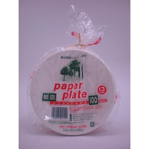 ペーパープレート/紙皿13cm丸/1ケース(100枚袋入×24袋)送料込