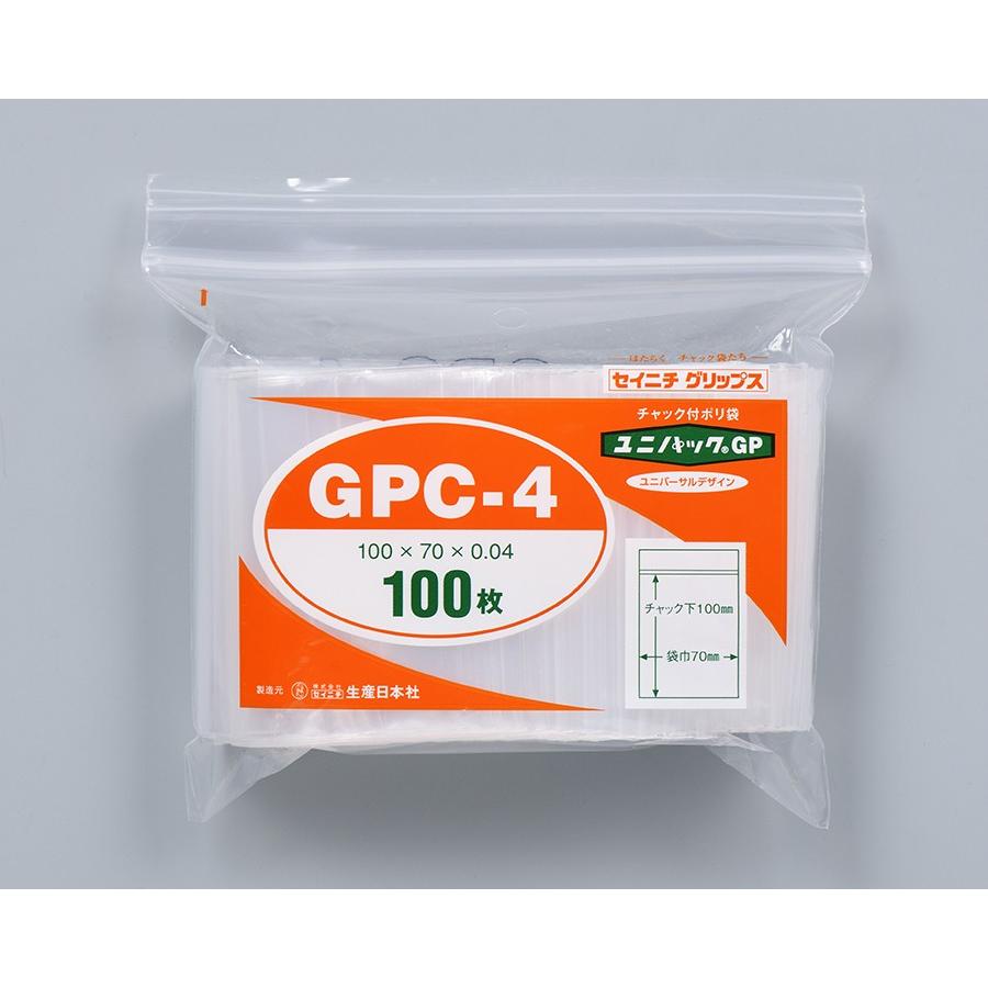 セイニチグリップス ユニパック GPC-4 9,000枚 (100枚×90袋) セイニチグリップス ユニパック GPC-4 9,000枚 (100枚×90袋)