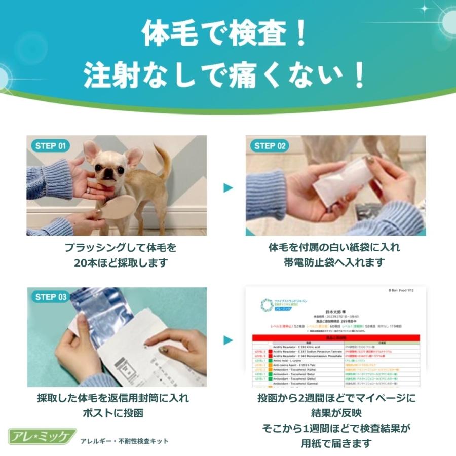 犬・猫用 不耐性・アレルギー体質チェック アレミッケ（2頭分「2個