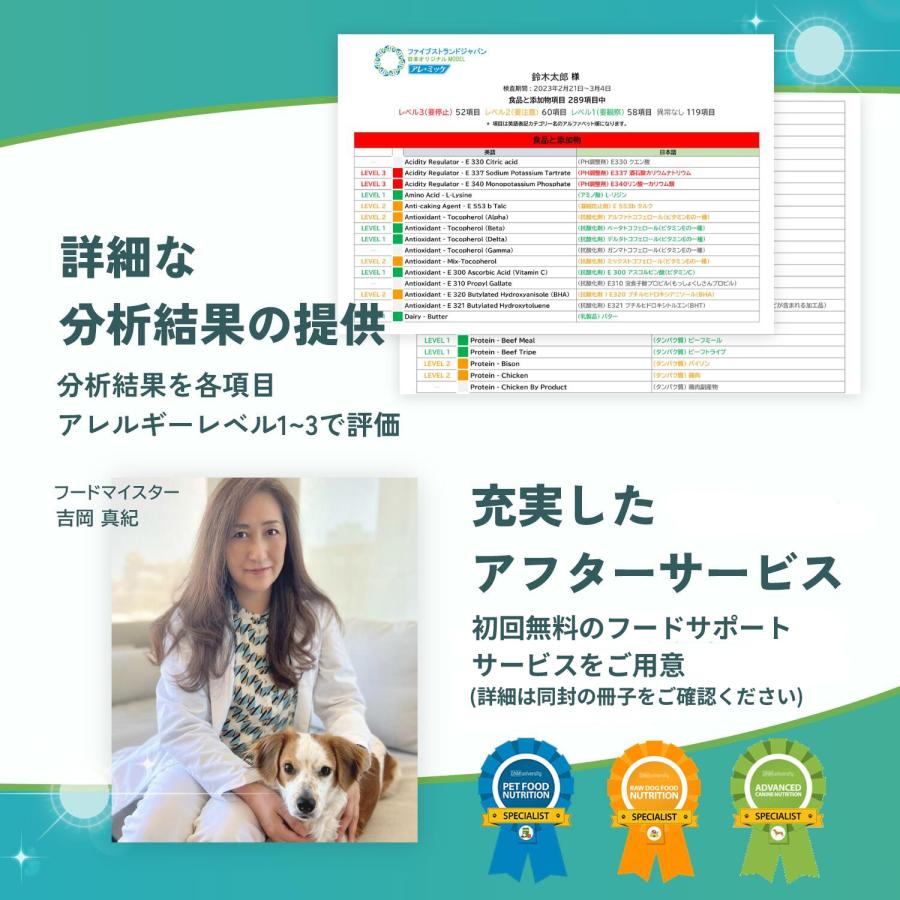 犬・猫用 不耐性・アレルギー体質チェック アレミッケ（2頭分「2