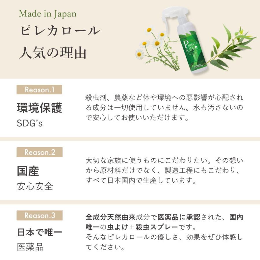 お得な3本組 トコジラミ スプレー フェール ピレカロール 天然成分 殺虫 蚊よけ 虫よけ 防虫 害虫駆除剤 250ml 防除医薬部外品 ゴキブリ ノミ 南京虫 | オーガニック | 11