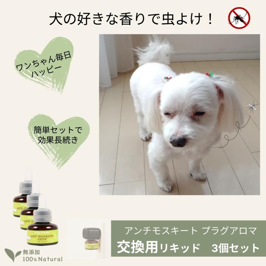 お得な3個組 交換用 犬用 虫除け アンチモスキート エクストラ プラグセット 25mL プラグアロマ ドッグアロマ |  | 01