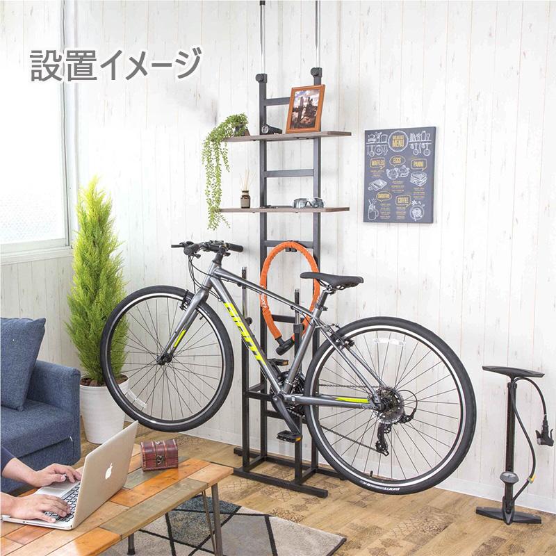 屋内保管 突っ張り式 バイクスタンド 1台用 BS-821 盗難対策 10198374の画像