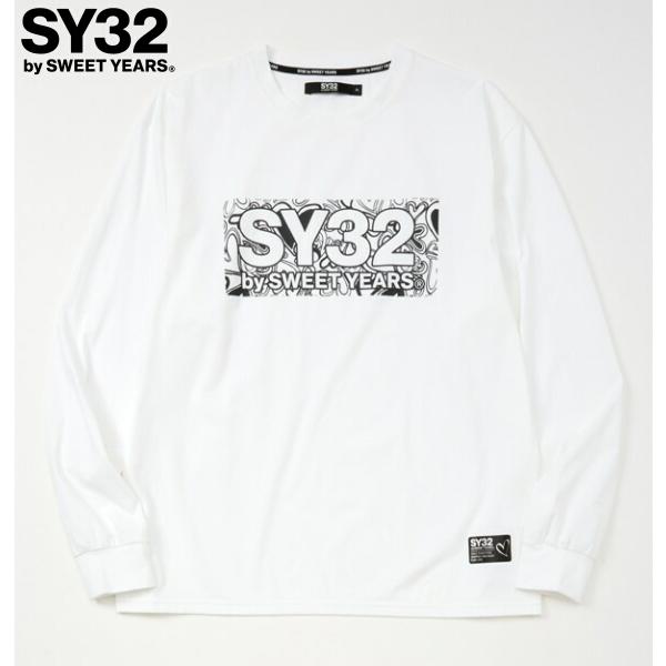 ゴルフ SY32 ホワイト クルーネックシャツ