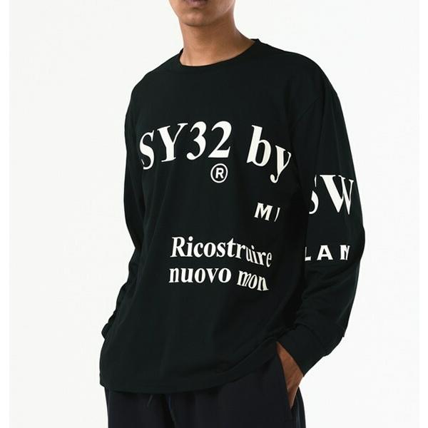 【SY32 SWEET YEARS】ロングスリーブ シャツ XL ブラック SALE ロンT 長袖 Tシャツ SY32 by sweet years 11543 EXCHANGE L