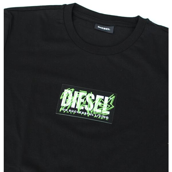DIESEL ディーゼル Tシャツ 半袖 プリント メンズ T-DIEGO-N34 BLACK 