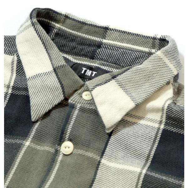 TMT ティーエムティー シャツ チェックシャツ ネルシャツ 長袖 HEAVY