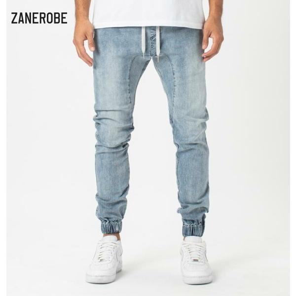 商品を売る ゼインローブ ジョガーパンツ デニム メンズ 日本企画モデル Zanerobe Sureshot Denim Jogger Mid Blue 買蔵楽天 Www Superavila Com
