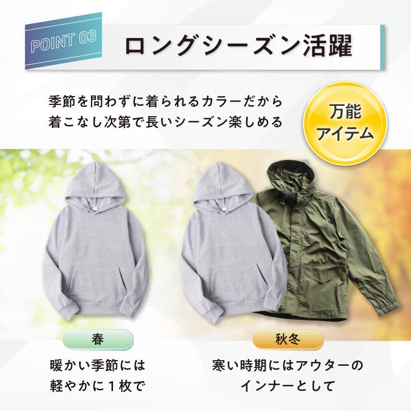 パーカー メンズ 裏起毛 長袖 黒 フード おしゃれ プルオーバー 無地 グレー 秋 冬 春 大きいサイズ ゆったり シンプル 厚手 | ブランド登録なし | 07
