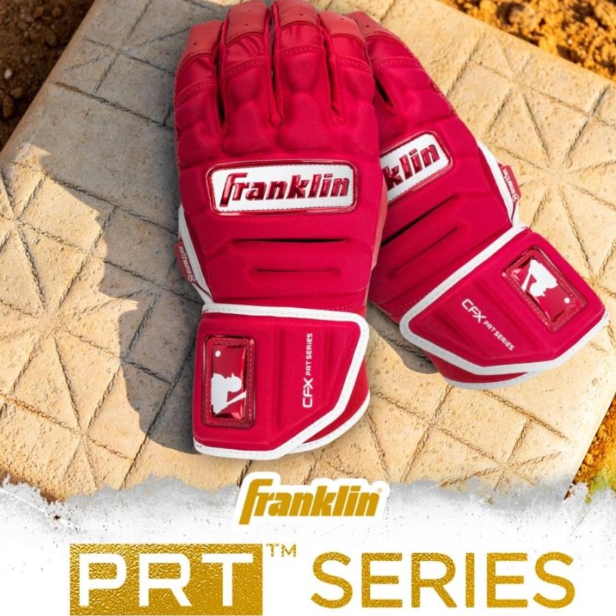 Franklin フランクリン 20682 CFX Pro PRT パッド入りバッティング グローブ 両手 野球 保護パッド付き バッティング手袋 レッド｜beesports｜05