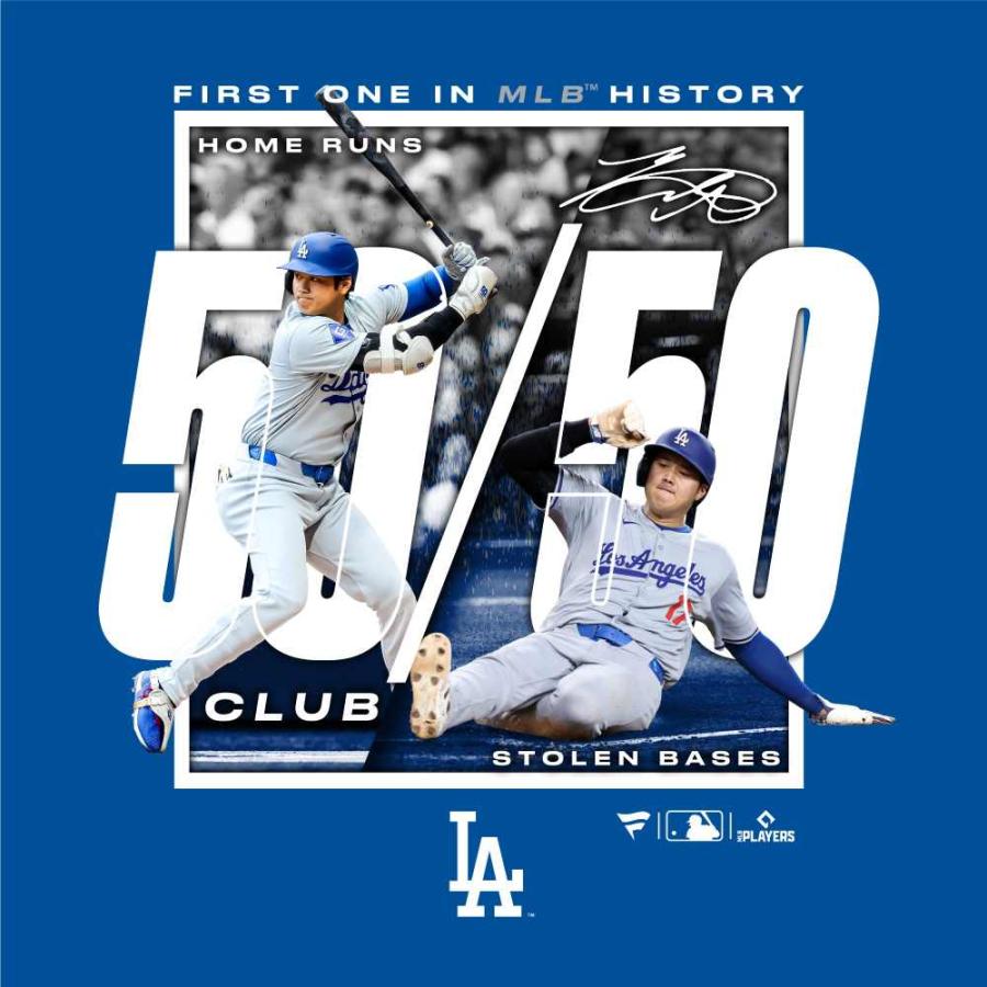 Fanatics 大谷翔平 50-50 FIRST ONE IN MLB HISTORY Tシャツ Fanatics 大谷翔平 50-50 FIRST ONE IN MLB HISTORY Tシャツ