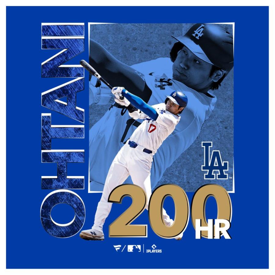 【希少＆タグ付】大谷翔平　Ｌ　MLB通算100号ホームラン記念Ｔシャツ Fanatics（ファナティクス） 大谷翔平 MLB通算200号HR 達成記念Tシャツ