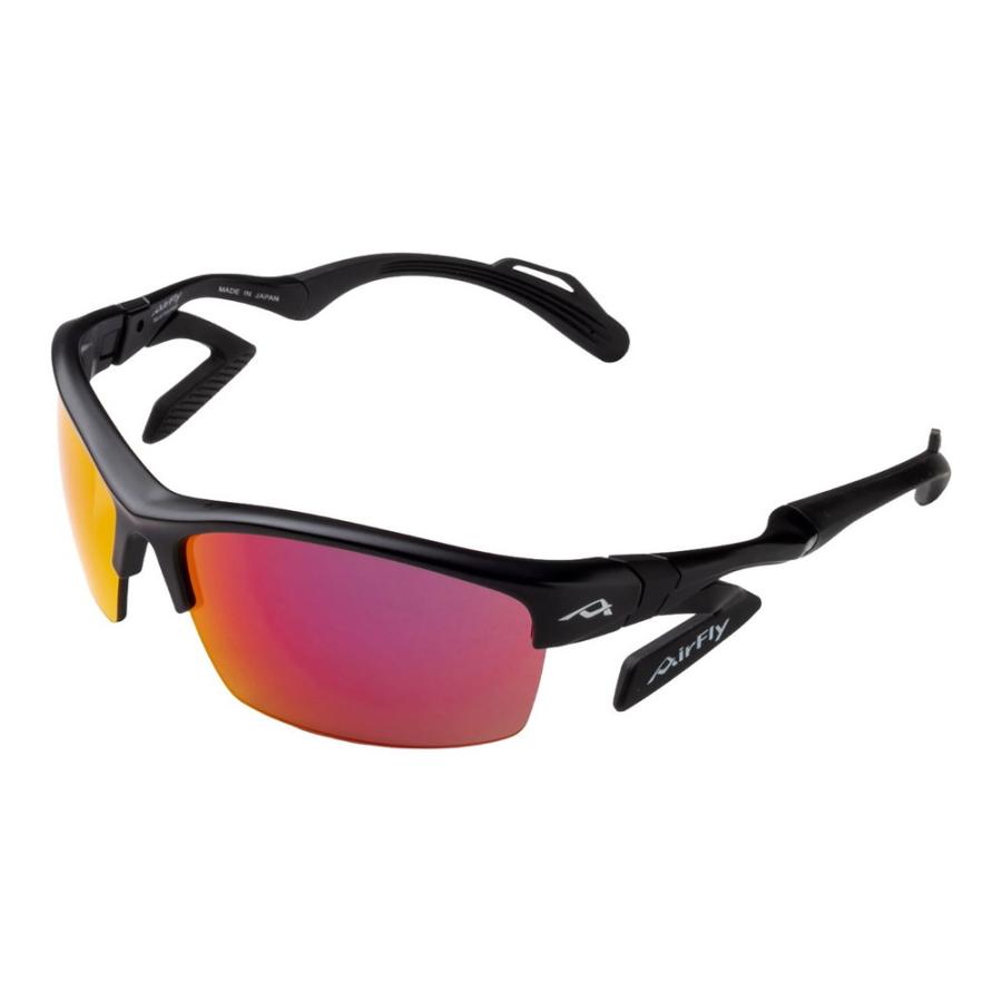 Airfly鼻パッドのないスポーツサングラス AF-303 C-1 BLACK MATT