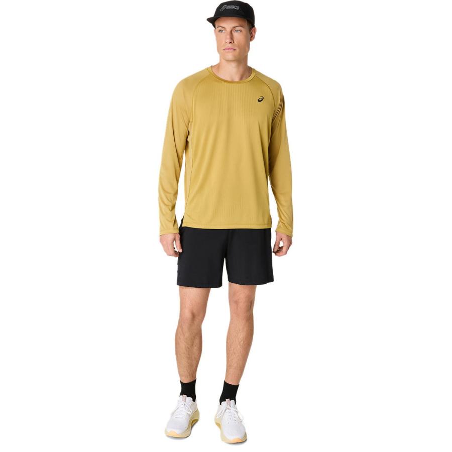 ◆◆メール便発送 ＜アシックス＞ ASICS ACTIBREEZE ジャカード長袖シャツ 2031F120 (300：レモングラス) メンズ 2031F120-300 ASICS（アシックス） 2031F120 メンズ ACTIBREEZE ジャカード長袖