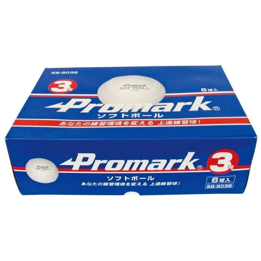 Promark プロマーク SB-8036 ソフトボール練習球 3号球 6P