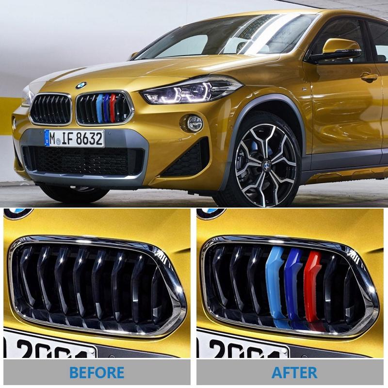 BMW フロント グリル トリム カバー F39 X2  グリル ストライプ Mカラー M Sport Sports Mスポーツ キドニーグリル｜beetech-japan｜02