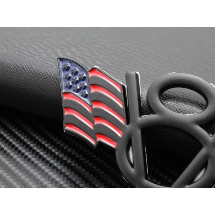 V8 エンブレム マットブラック 星条旗 チェッカーフラッグ コルベット シボレー フォードなど アメ車 汎用 ステッカー アクセサリー Bt Em 016 Beetech ヤフーショッピング店 通販 Yahoo ショッピング