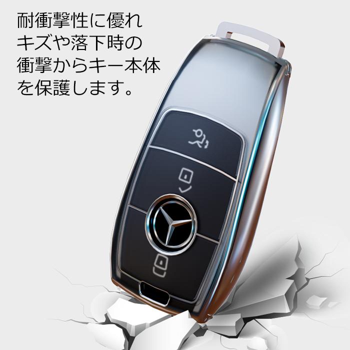 ベンツ TPU キーカバー キーケース クリア スマートキー Aクラス Bクラス Eクラス Cクラス CLA GLA GLB GLC など メルセデスベンツ Mercedes Benz｜beetech-japan｜08