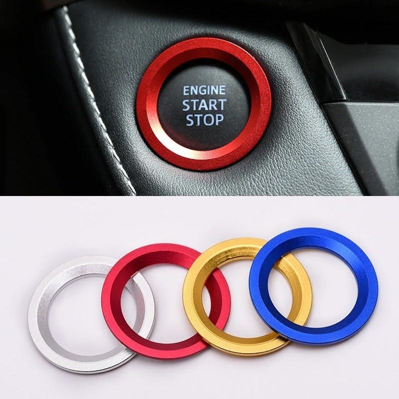 TOYOTA トヨタ エンジン スタートボタン リング 全4色 スターター プッシュ スタート ストップ エンブレム ステッカー アクセサリー