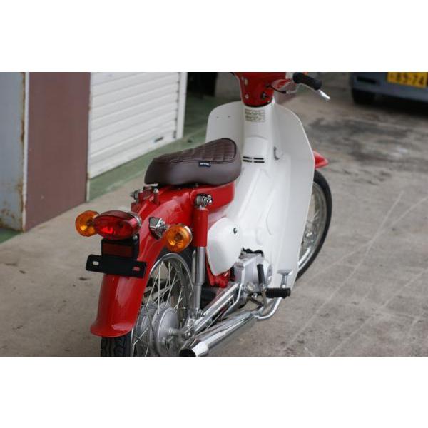 KEPSPEED製 スーパーカブ用 ダイヤカットカスタムシート ブラウン