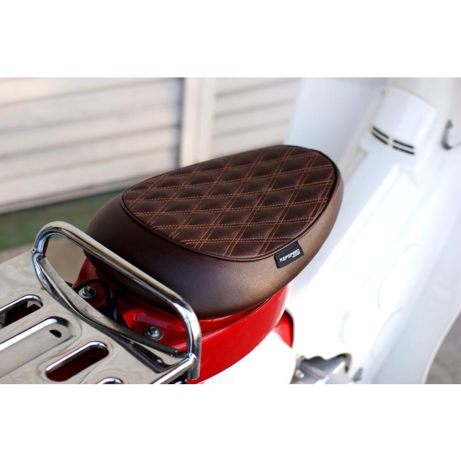 KEPSPEED製　スーパーカブ用カスタムシート　テールアップタイプ　ブラウン KEPSPEED製 スーパーカブ用カスタムシート テールアップタイプ