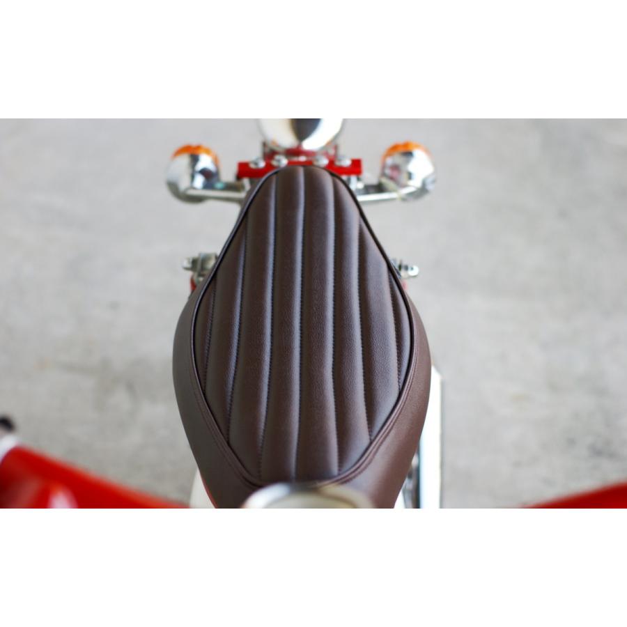 KEPSPEED製 スーパーカブ用 縦ラインカスタムシート ブラウン : ビート