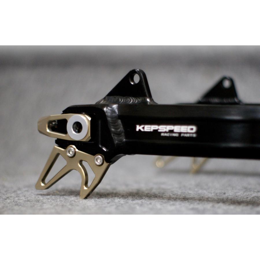 KEPSPEED製　モンキー用　5.5J 【WGF＋12cm】ワイドアルミスイングアーム ブラックアルマイト（スタビなし）_1