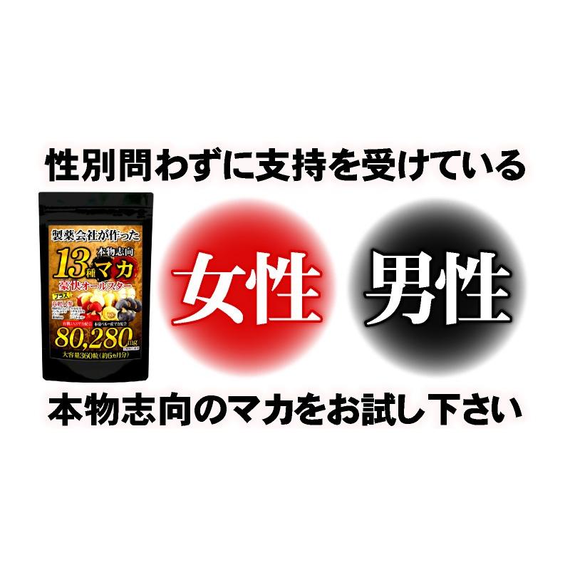 マカ サプリ サプリメント 送料無料 13種マカ豪快オールスター 約6ヵ月分/360粒 高麗人参 すっぽん 亜鉛 L-シトルリン｜beety｜16