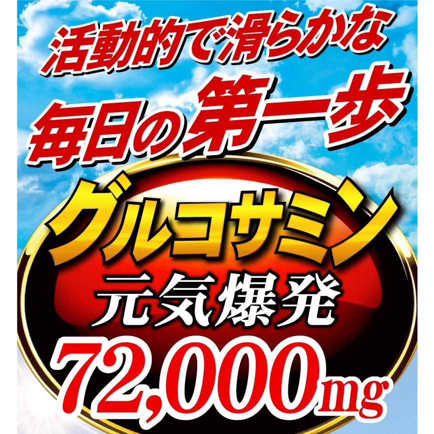 グルコサミン コンドロイチン サプリメント 送料無料 グルコサミン72,000（大容量360粒） ヒアルロン酸｜beety｜02