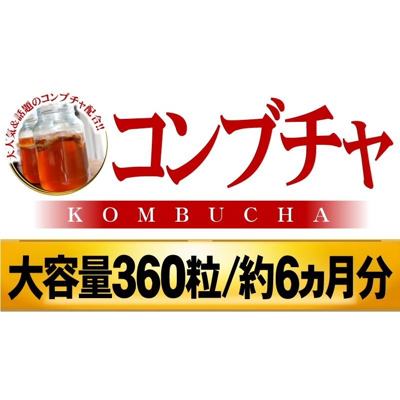 コンブチャ サプリ クレンズ ダイエット サプリメント 約6ヵ月分/360粒  穀物麹 酵素 乳酸菌 紅茶キノコ｜beety｜03